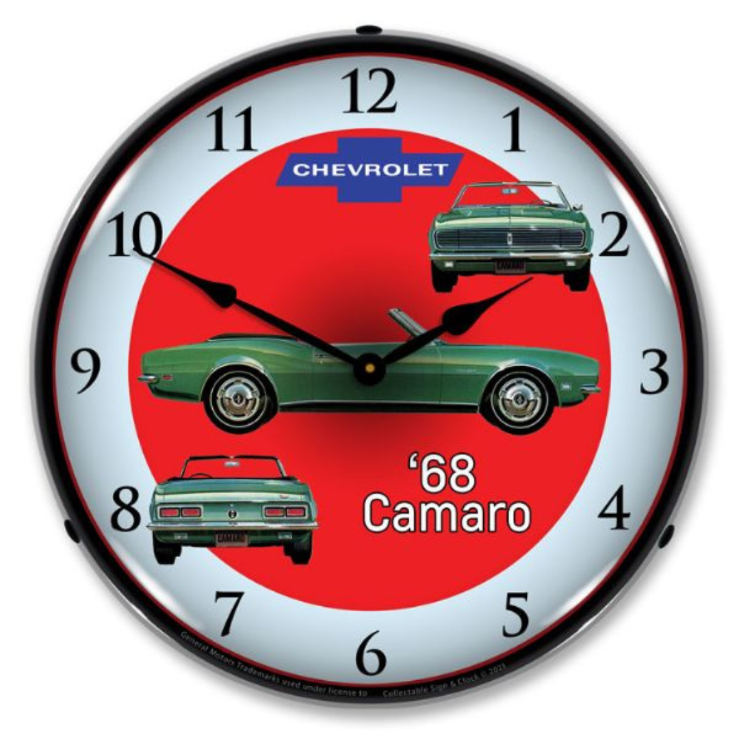 1968-camaro-rs-convertible-lighted-wall-clock