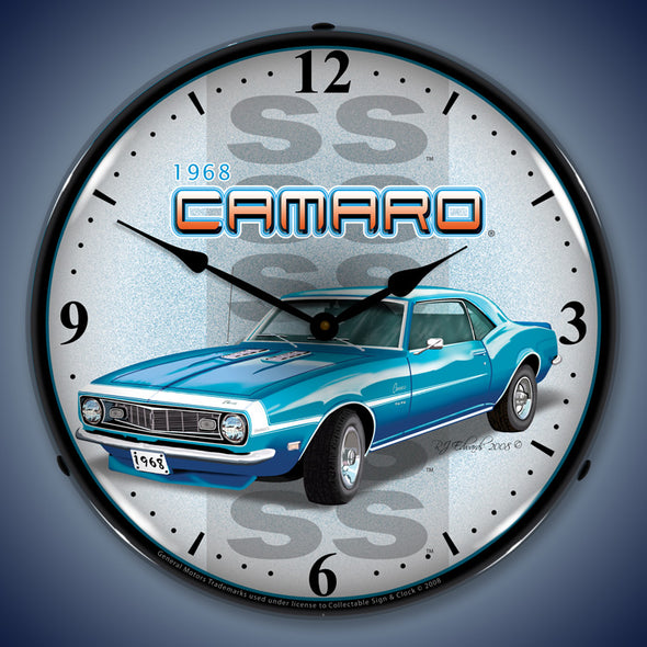 1968 1st Generation Camaro SS Lighted Clock