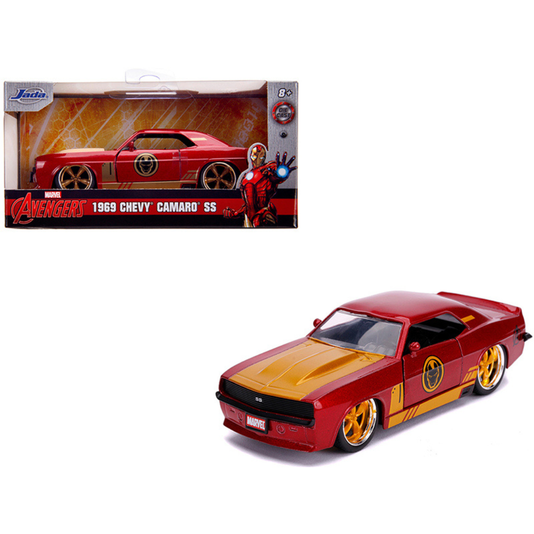 1969-camaro-ss-red-metallic-and-gold-iron-man-avengers-marvel-1-32-diecast