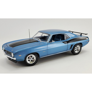 1969 Chevrolet COPO Camaro Glacier Blue Metallic "1 of 1 Built by Dick Harrell" Limited Edition 1/18 Diecast Model Car by ACME