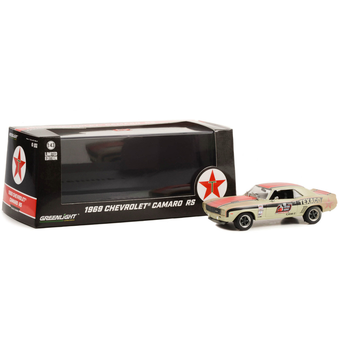 1969 Chevrolet Camaro RS #18 "Texaco" "Ultimate Street Car National Champion" (2021) (Raced Version) 1/43 Diecast Model Car by Greenlight