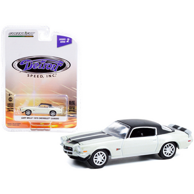1970 Chevrolet Camaro Z28 (Gary Mills') Light Green Metallic with Black Top and Stripes "Detroit Speed Inc." Series 2 1:64 Diecast Model Car by Greenlight