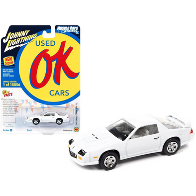 1991 Chevrolet Camaro Z28 1LE Arctic White "OK Used Cars" Series Limited Edition 1/64 Diecast Model Car by Johnny Lightning