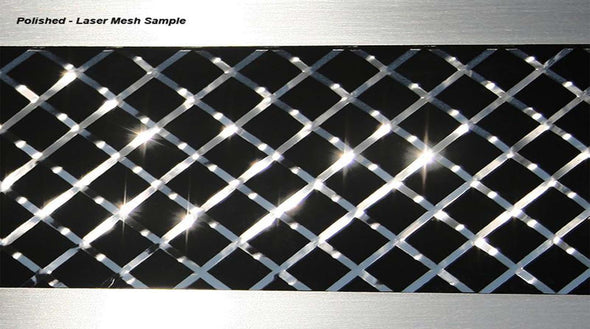 2010-2013 5th Gen Camaro Rear Valence Trim - Polished Laser Mesh Stainless Steel