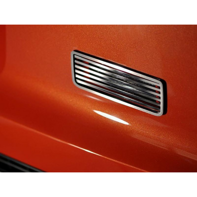 2010-2013 5th Gen Camaro Reverse Light Overlay Trim - Brushed Stainless Steel