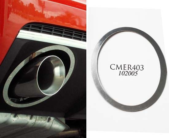 2010-2013 5th Gen Camaro Exhaust Trim Rings Style - 2Pc Polished Stainless Steel