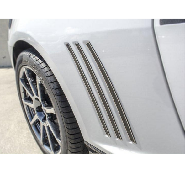 2010-2014 5th Gen Camaro Rear Quarter Panel Trim Kit - Carbon Fiber & Stainless Steel