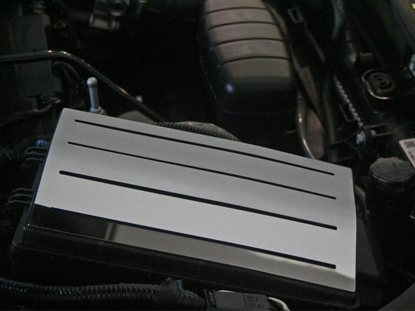 2010-2015 5th Gen Camaro Fuse Box Top Plate - Polished Stainless Steel