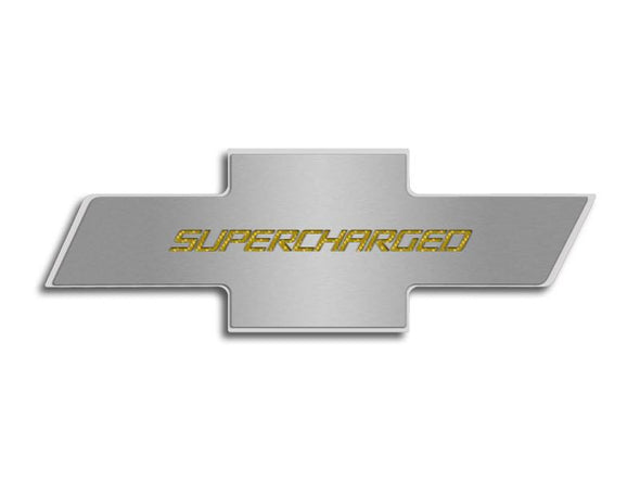 2010-2015 5th Gen Camaro Hood Badge "Supercharged" for Factory Hood Pad