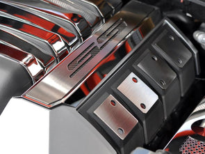 2010-2015 5th Gen Camaro SS Fuel Rail Covers "SS" Script - Stainless Steel w/ Colored Inlay