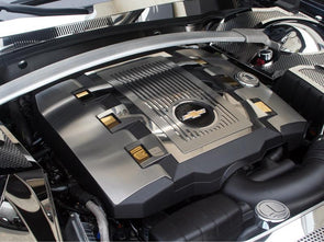 2010-2015 5th Gen Camaro V6 Engine Shroud Cover Trim - Stainless Steel