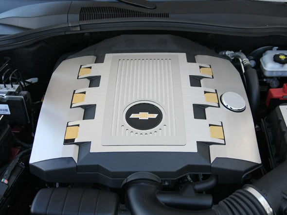 2010-2015 5th Gen Camaro V6 Engine Shroud Cover Trim - Stainless Steel