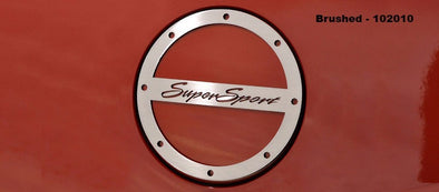 2010-2019 Camaro Gas Cap Cover Stainless Steel | "Super Sport" Script