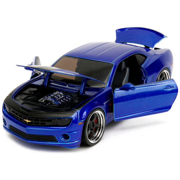 2010 5th Generation Camaro Candy Blue "Bigtime Muscle" 1/24 Diecast Model Car by Jada