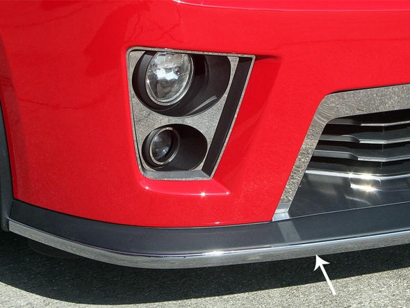 2012-2013 5th Gen Camaro ZL1 Front Lip Splitter / Spoiler Trim - Classic Chrome Vinyl Molding