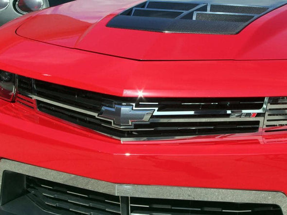 2012-2013 5th Gen Camaro ZL1 Front Upper Grill Trim Kit - Polished Stainless Steel