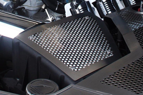 2010-2015 5th Gen Camaro Air Box Filter Stock Cover - Polished Perforated Stainless Steel