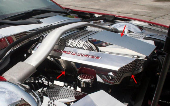 2012-2015 5th Gen Camaro ZL1 LSA Supercharger Engine Shroud - Stainless Steel