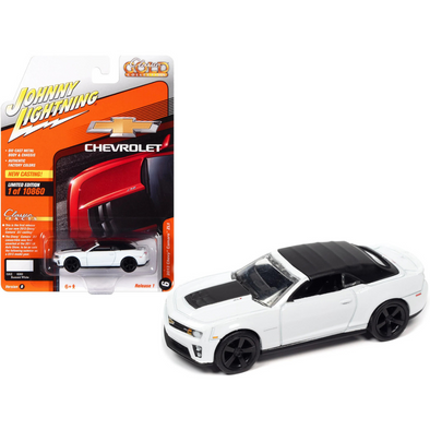 2013 Chevrolet Camaro ZL1 Convertible Summit White "Classic Gold Collection" Series Limited Edition 1/64 Diecast Model Car by Johnny Lightning