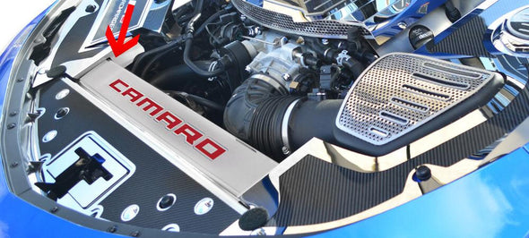 2016-2024 Gen 6 Camaro Front Header Plate CAMARO Style | Carbon Fiber