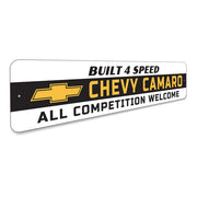 camaro-built-4-speed-aluminum-sign