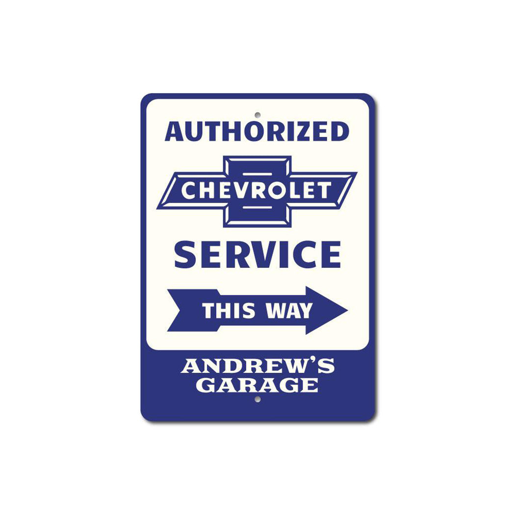 personalized-chevrolet-authorized-service-aluminum-sign