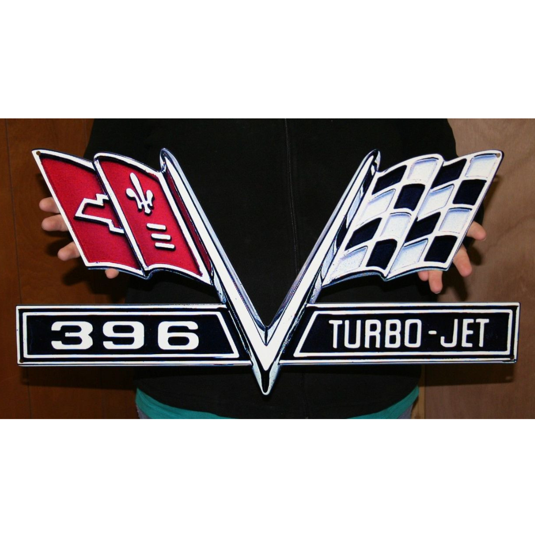 The Parts Place Inc. Fender Emblem – 396 Turbo Jet – For 65-67 Chevy El Camino Chevelle Camaro – EM2812C
