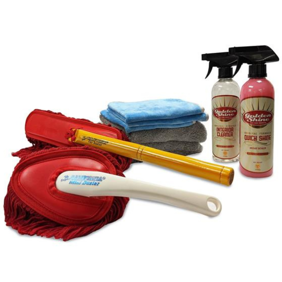 California Car Duster Detailing Kit with Plastic Handle Duster and
