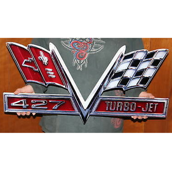 1st Generation Camaro 427 Turbo Jet Emblem Steel Sign