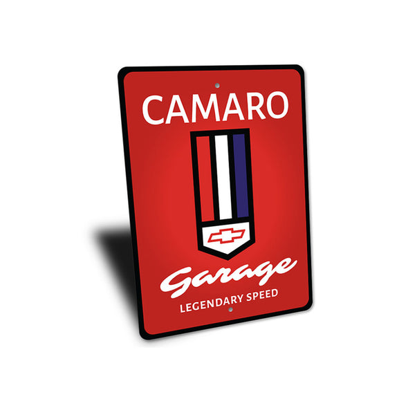 Chevy Camaro Garage Legendary Speed  - Aluminum Sign
