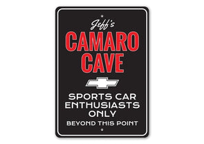 Camaro Man Cave - Personalized Aluminum Sign