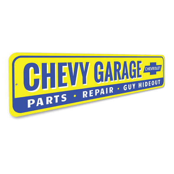 Chevy Garage Guy Hideout - Aluminum Sign