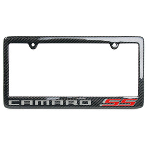 Camaro SS Logo Carbon Fiber License Plate Frame