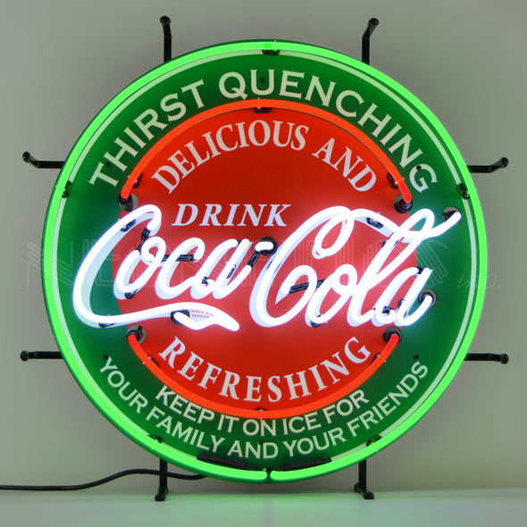 Drink Coca-Cola Evergreen Neon Sign