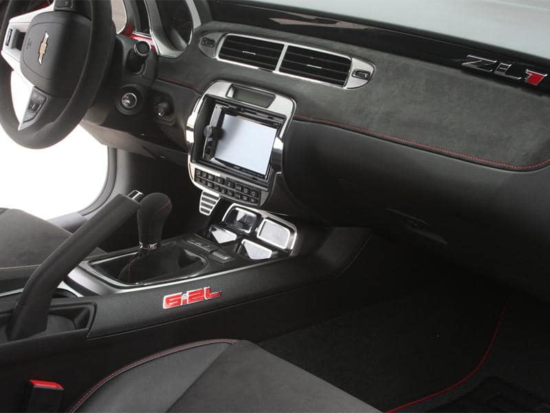 5th-gen-camaro-aftermarket-radio-trim-plate-brushed-stainless-steel-w-polished-bezel