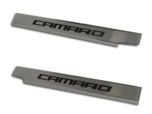 5th Gen Camaro Outer Door Sills "Camaro" Script - Stainless Steel 2010-2015