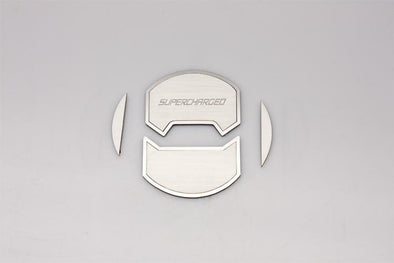 5th Gen Camaro Round A/C Vent Covers "Supercharged" - 8Pc Brushed Stainless Steel