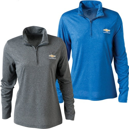 Chevrolet Gold Bowtie Ladies Cool & Dry Performance Quarter Zip Jacket