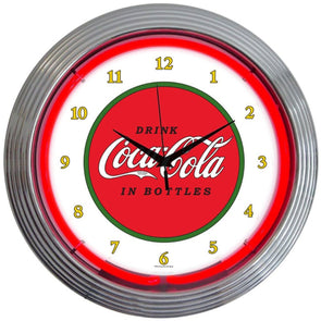 Drink Coca-Cola in Bottles 1910 Neon Clock