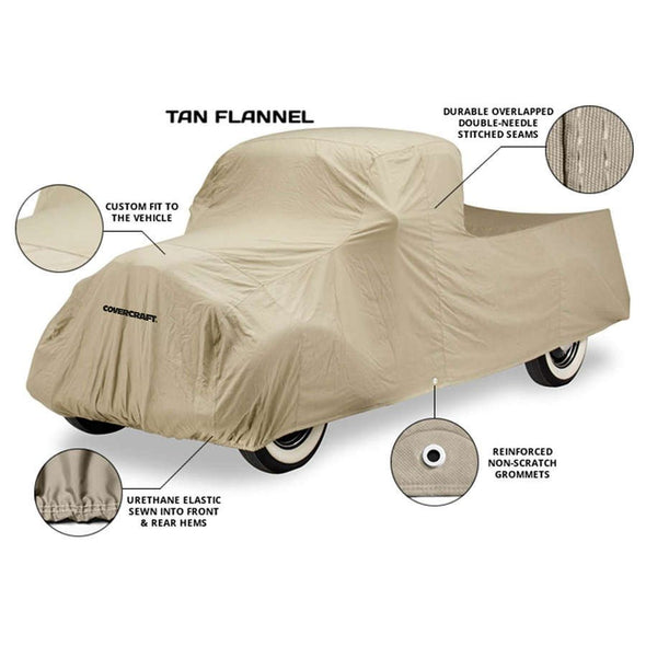 1st Generation Camaro Tan Flannel Indoor Car Cover
