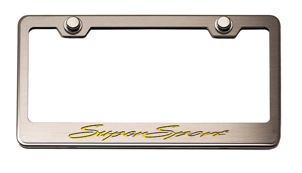 Camaro License Plate Frame with "Super Sport" Lettering