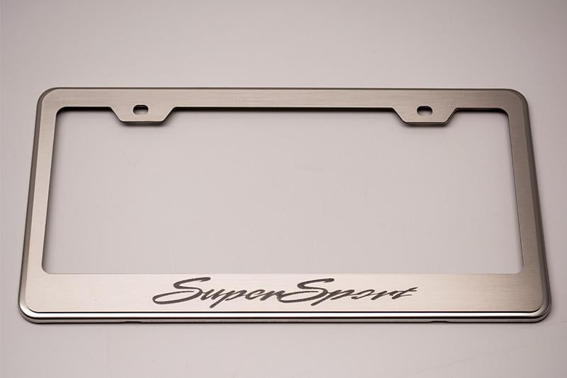 camaro-license-plate-frame-with-super-sport-script-brushed-stainless-steel