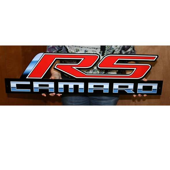 Camaro RS Emblem Steel Sign