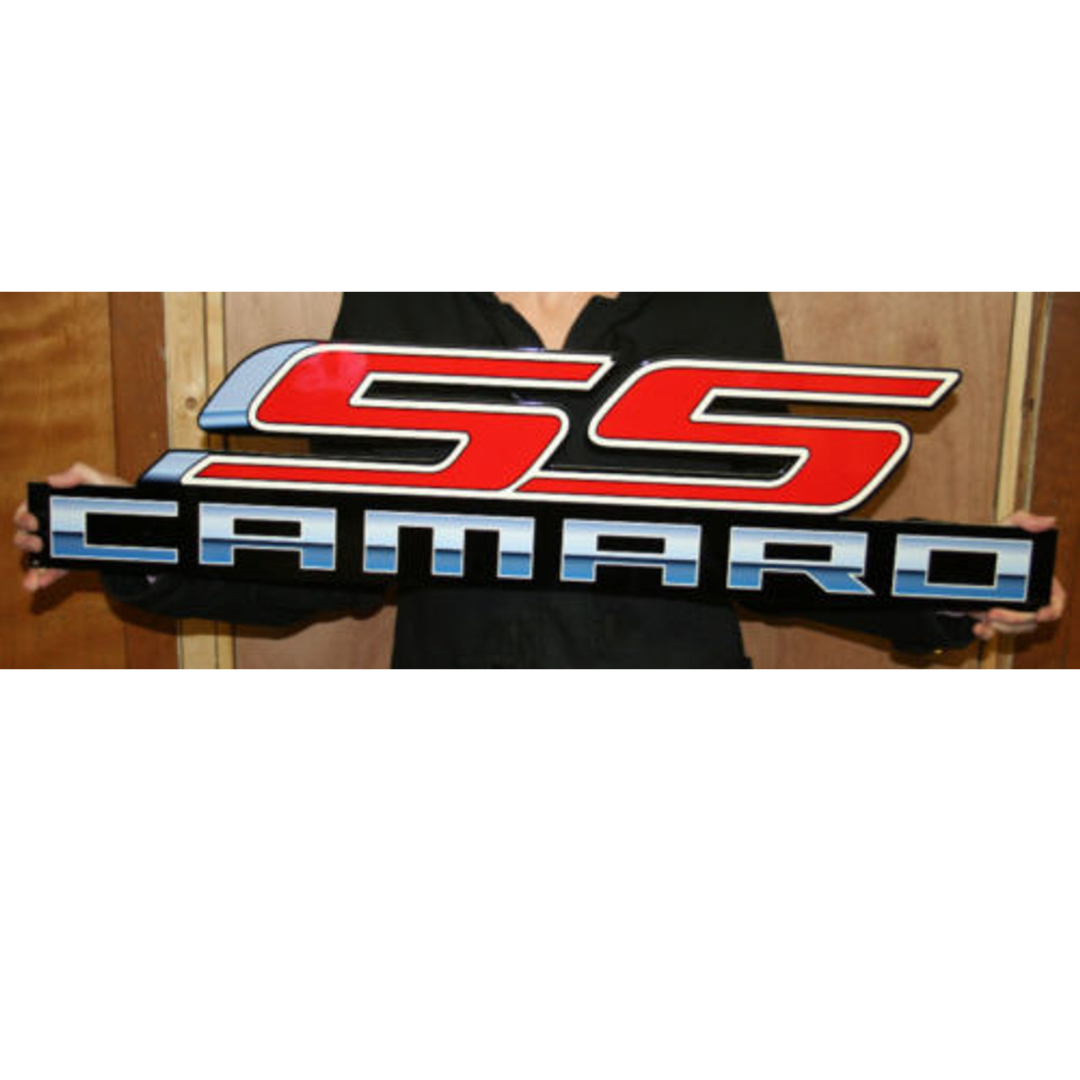 camaro-ss-emblem-with-script-steel-sign