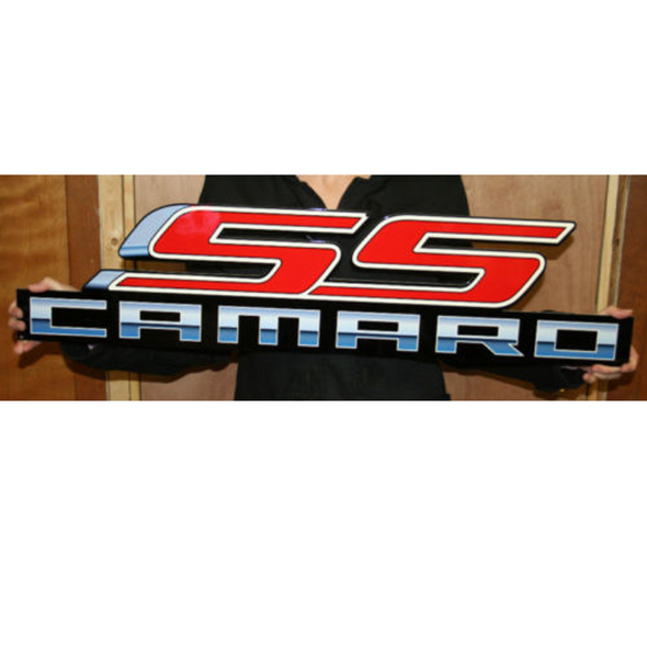Camaro SS Emblem with Script Steel Sign