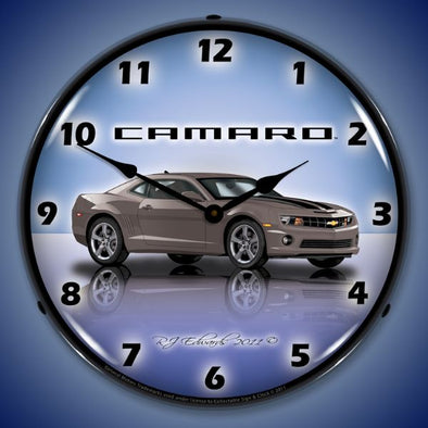 Lighted 5th Generation Camaro Cyber Grey Clock