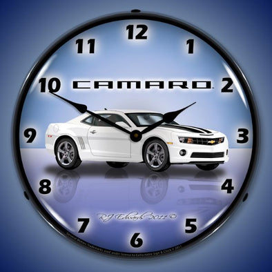 Lighted 5th Generation Camaro G5 Summit White Clock