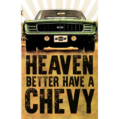 Chevrolet Bowtie Heaven Better Have A Chevy Garage Sign
