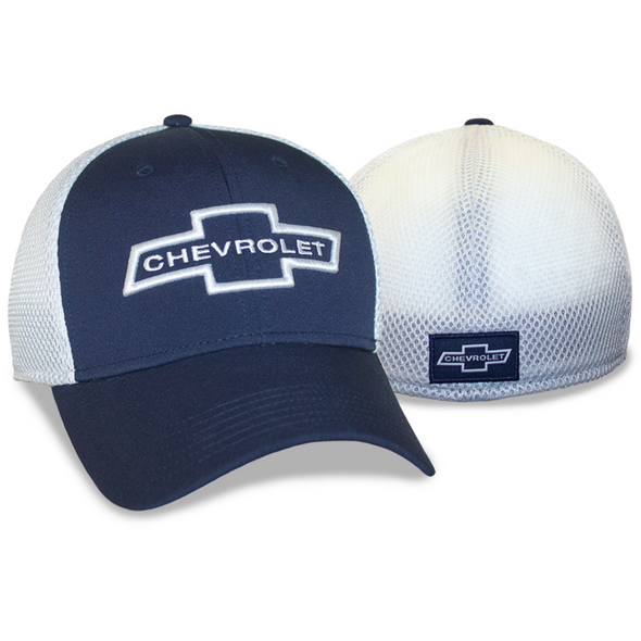 Chevrolet Heritage Bowtie White Mesh Performance Hat / Cap