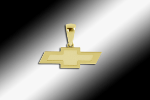 Chevy Bowtie Solid Emblem Pendant | 14k Gold